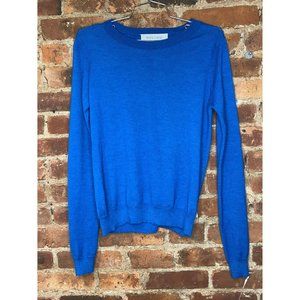 Prabal Gurung Womens Blue Crew Neck Long Sleeve Pullover Sweater Size Small